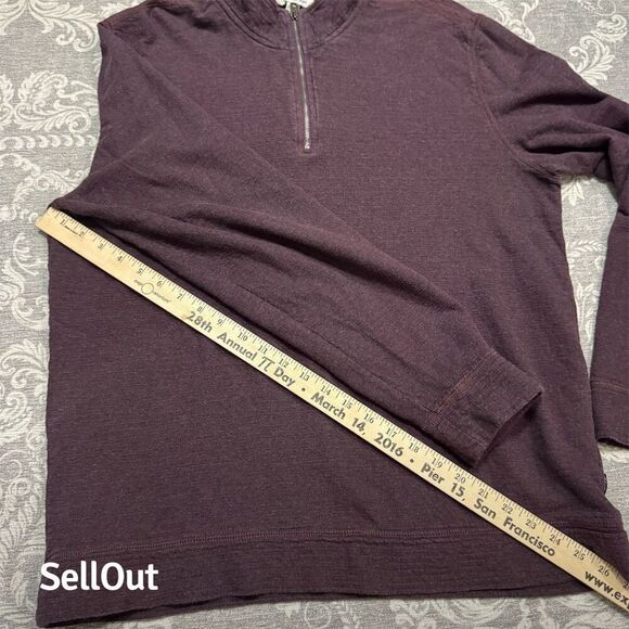 Calvin Klein Men's Purple Quarter Zip Long Sleeve Sweater Size Standard L - Picture 10 of 10